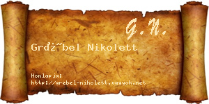 Grébel Nikolett névjegykártya